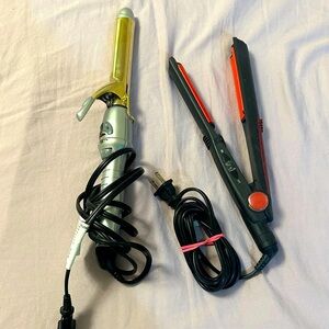 Gold and Black Hair curling Tools